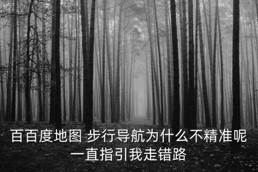百百度地圖 步行導航為什么不精準呢一直指引我走錯路