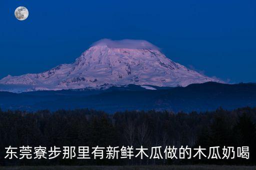 東莞寮步那里有新鮮木瓜做的木瓜奶喝