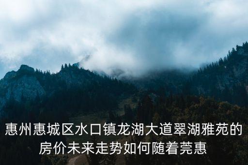 惠州的房價有希望超過東莞嗎，東莞的房子和惠州房子哪里發展潛力比較大升值空間比較大  搜