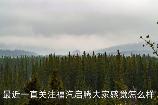 深圳啟騰公司怎么樣，福汽啟騰咋樣