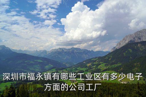深圳市福永鎮有哪些工業區有多少電子方面的公司工廠