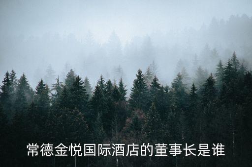 常德金悅國際酒店的董事長是誰