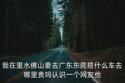 佛山里水到東莞石龍坐幾路公交車，我在里水佛山要去廣東東莞搭什么車去哪里貴嗎認識一個網友他