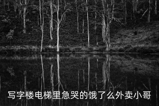 寫字樓電梯里急哭的餓了么外賣小哥