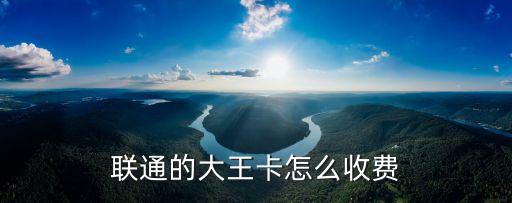 聯通的大王卡怎么收費