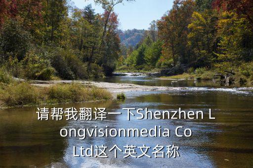 深圳故事傳媒公司，請幫我翻譯一下Shenzhen Longvisionmedia CoLtd這個英文名稱