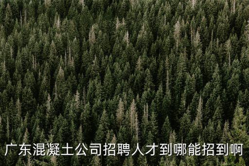 廣東混凝土公司招聘人才到哪能招到啊