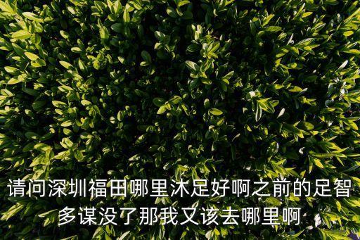 請問深圳福田哪里沐足好啊之前的足智多謀沒了那我又該去哪里啊