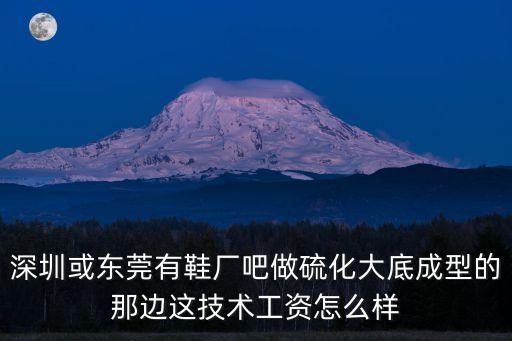 東莞硫化工一般工資多少，深圳或東莞有鞋廠吧做硫化大底成型的那邊這技術工資怎么樣