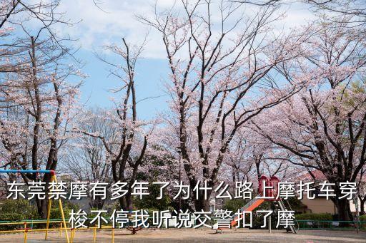 東莞市禁摩有什么用，東莞禁摩到底是利是弊