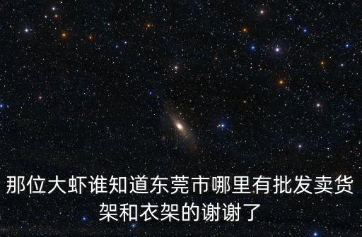 那位大蝦誰知道東莞市哪里有批發賣貨架和衣架的謝謝了