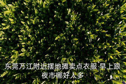 東莞萬江哪里可以擺夜市，東莞萬江附近擺地攤賣點衣服 早上跟夜市哪好人多