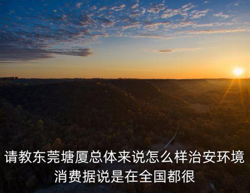請教東莞塘廈總體來說怎么樣治安環境消費據說是在全國都很