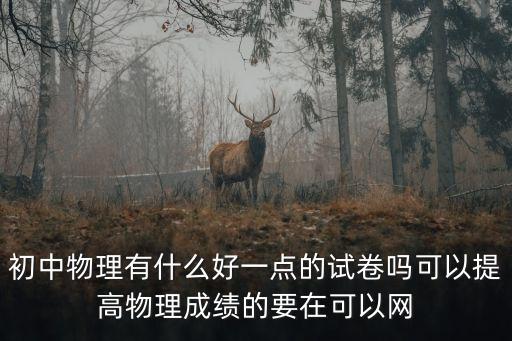 初中物理有什么好一點的試卷嗎可以提高物理成績的要在可以網