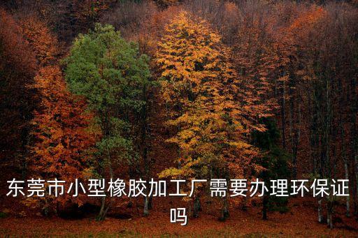 東莞市小型橡膠加工廠需要辦理環保證嗎
