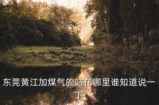東莞黃江加煤氣的站在哪里誰知道說一下