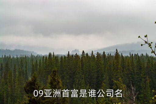 09亞洲首富是誰公司名