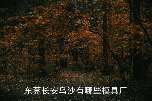 東莞長(zhǎng)安烏沙有哪些模具廠