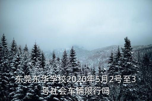 東莞市東華學校端午節(jié)限行路段，東莞實時交通查詢