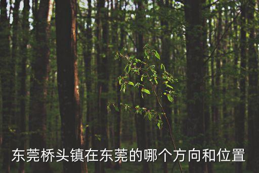 東莞橋頭鎮人口和面積多少，東莞橋頭有多少個村