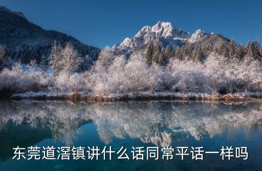 東莞道滘鎮講什么話同常平話一樣嗎