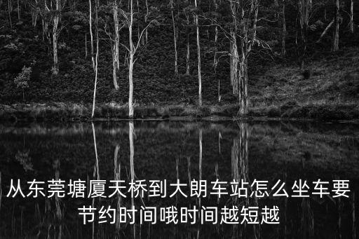 從東莞塘廈天橋到大朗車站怎么坐車要節約時間哦時間越短越