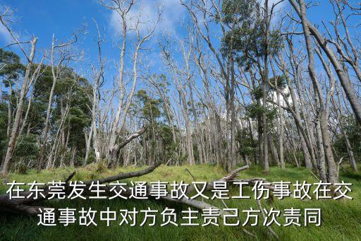 在東莞發生交通事故又是工傷事故在交通事故中對方負主責己方次責同