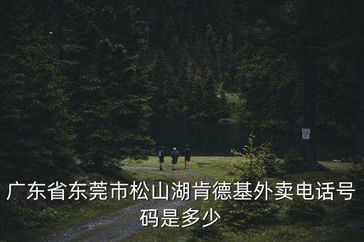 東莞外賣熱線，廣東省東莞市松山湖肯德基外賣電話號(hào)碼是多少