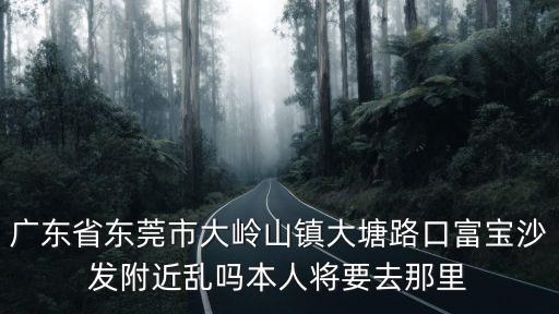 廣東省東莞市大嶺山鎮大塘路口富寶沙發附近亂嗎本人將要去那里