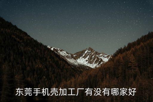 東莞手機(jī)殼加工廠有沒有哪家好