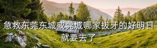 急救東莞東城或莞城哪家拔牙的好明日就要去了