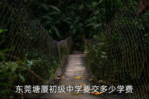 東莞塘廈初級中學要交多少學費
