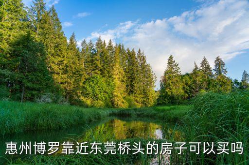 東莞橋頭鎮的房子能買嗎，惠州博羅靠近東莞橋頭的房子可以買嗎