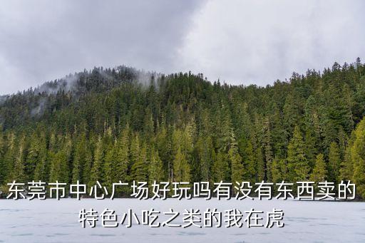 東莞市中心廣場好玩嗎有沒有東西賣的特色小吃之類的我在虎