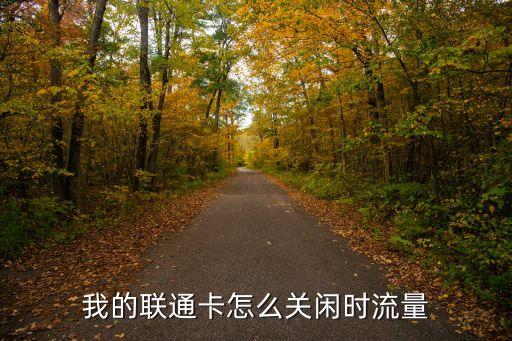 我的聯(lián)通卡怎么關(guān)閑時流量
