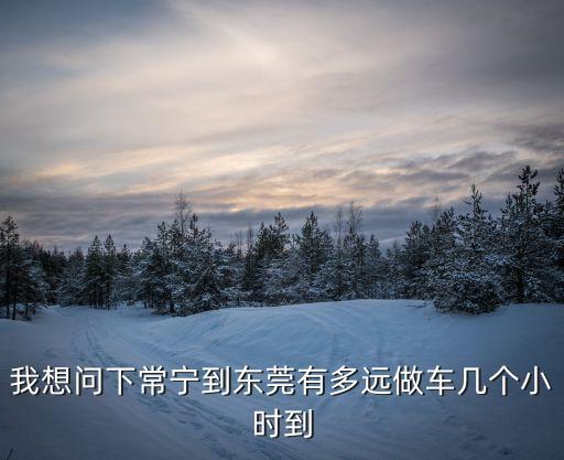 我想問下常寧到東莞有多遠做車幾個小時到