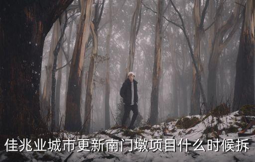 佳兆業城市更新南門墩項目什么時候拆