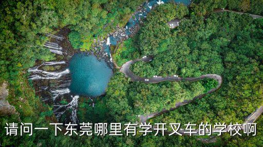 請(qǐng)問(wèn)一下東莞哪里有學(xué)開叉車的學(xué)校啊