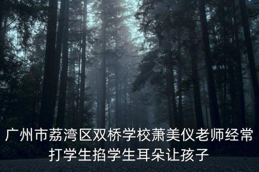 廣州市荔灣區雙橋學校蕭美儀老師經常打學生掐學生耳朵讓孩子