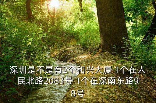 深圳和興客家王菜館，深圳是不是有2個和興大廈 1個在人民北路2083號 1個在深南東路98號