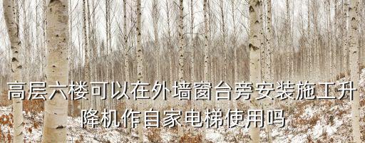上海市住宅樓6層以上外窗可以外窗，小區6層樓房屋頂的閣樓能不能給打通裝窗戶