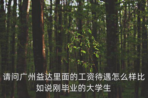 請問廣州益達里面的工資待遇怎么樣比如說剛畢業的大學生