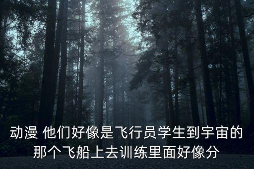 動(dòng)漫 他們好像是飛行員學(xué)生到宇宙的那個(gè)飛船上去訓(xùn)練里面好像分