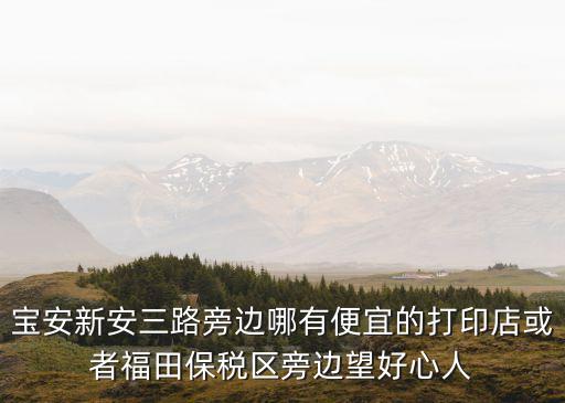 深圳寶安新安刻章店，寶安新安三路旁邊哪有便宜的打印店或者福田保稅區旁邊望好心人