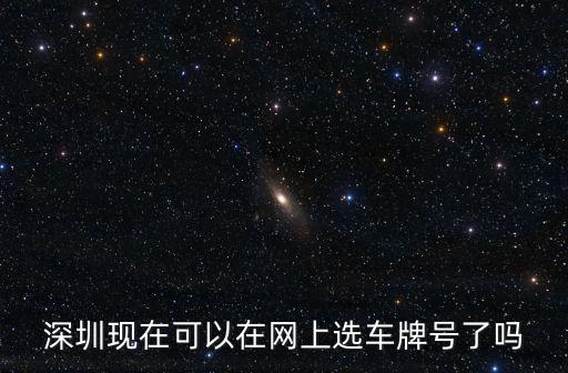 深圳可以在app上選牌嗎，深圳現在還能網上預選車牌號嗎