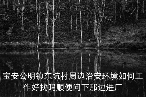 寶安公明鎮東坑村周邊治安環境如何工作好找嗎順便問下那邊進廠