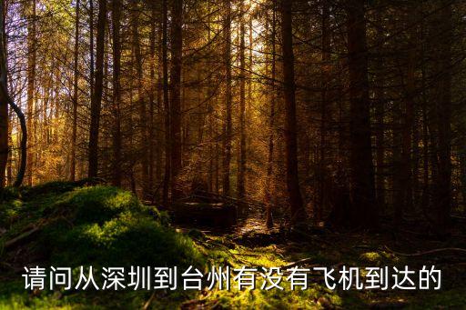 請問從深圳到臺州有沒有飛機到達的