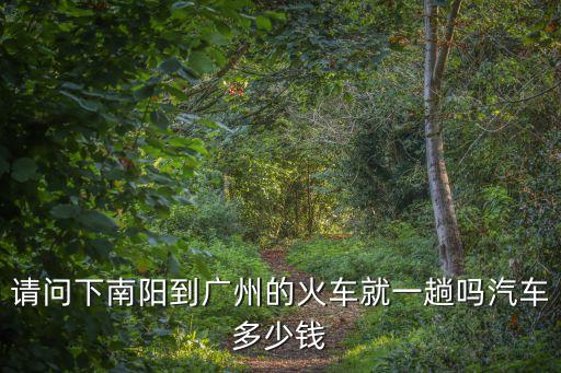 請問下南陽到廣州的火車就一趟嗎汽車多少錢