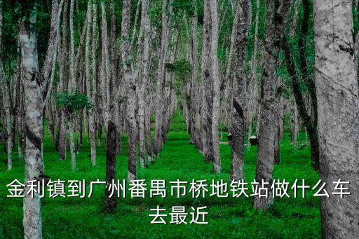 金利鎮到廣州番禺市橋地鐵站做什么車去最近