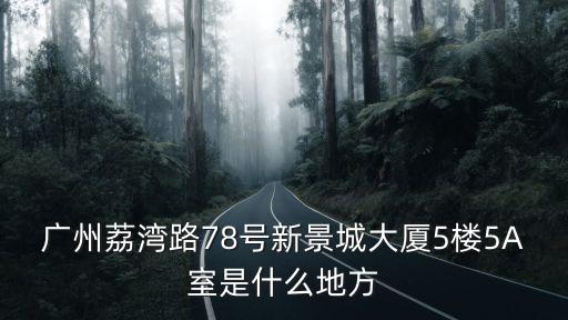 廣州荔灣路78號新景城大廈5樓5A室是什么地方